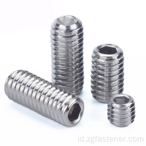 GB80 Stainless Steel Hexagon Socket Set Screws With Cup Point